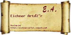 Eichner Artúr névjegykártya
